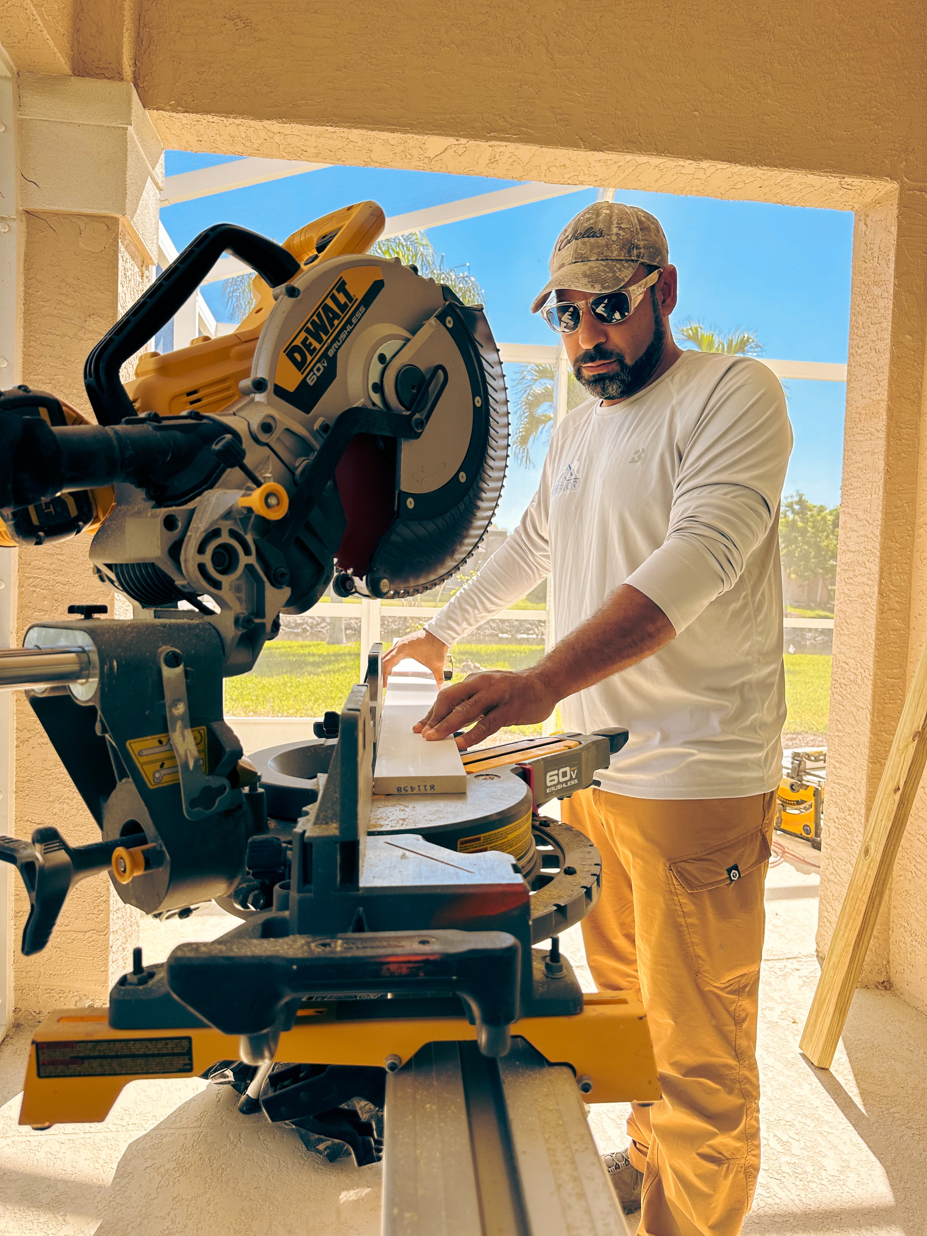 Remodeling professional reviewing a residential construction project
